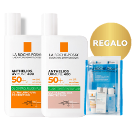 Pack Anthelios Uv Mune 400 Oil Control Gel toque seco sin/ con color