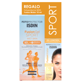 Pack ISDIN Fotoprotector Fusion Gel Sport 100 ml + Fusion Water 10ml