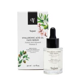 Veganis Serum Facial Ácido Hialurónico Jojoba y Almendra, Vitamina E 30ml