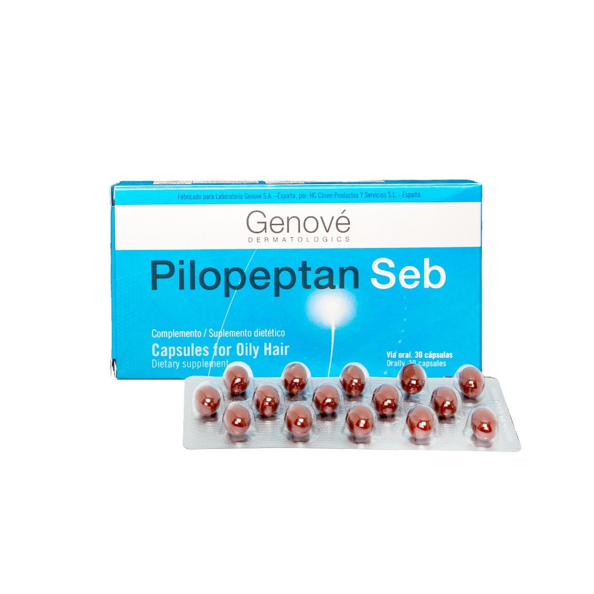 Pilopeptan Seb 30 cápsulas