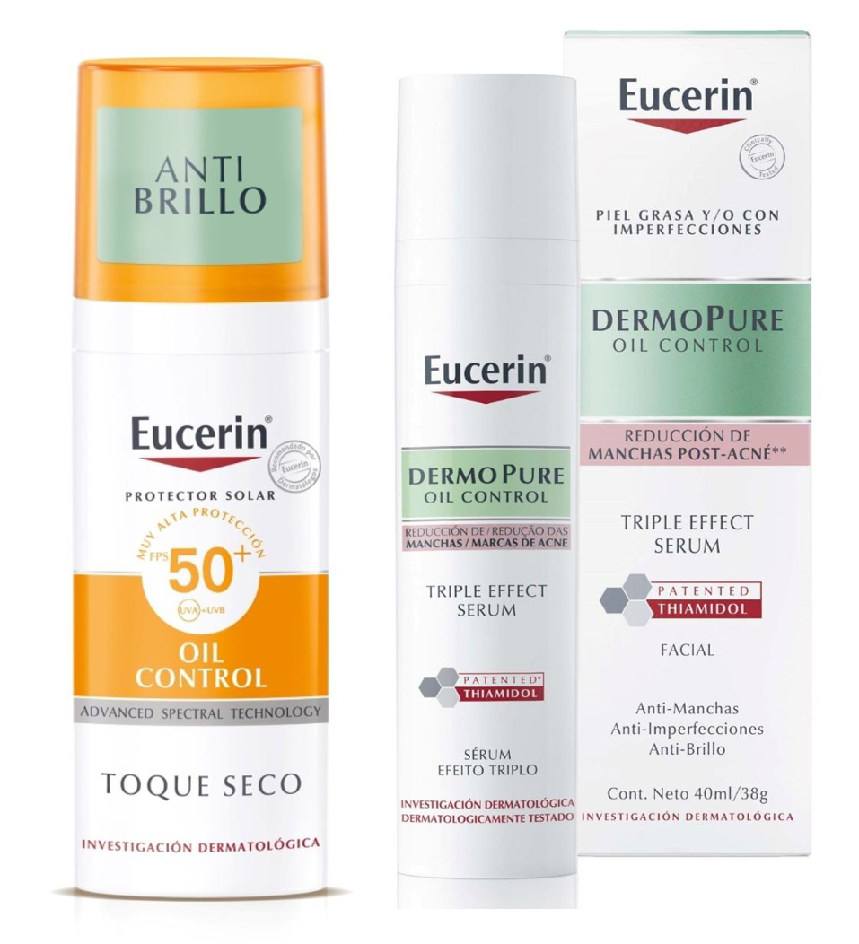 Pack Eucerin Para Piel mixta a grasa: Dermopure Serum + Protector Solar Oil control